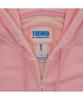 Tuewid Classic Embroidery Set Up Zip Up In Blush Pink
