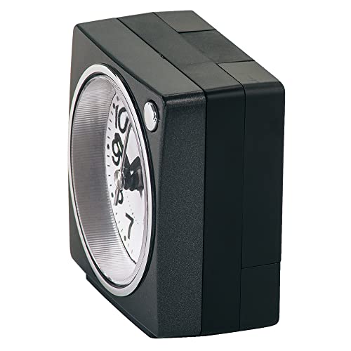Seiko Clock Будильник настольный аналоговый черный металлик 65 x 64 x 38 мм PYXIS NR449K