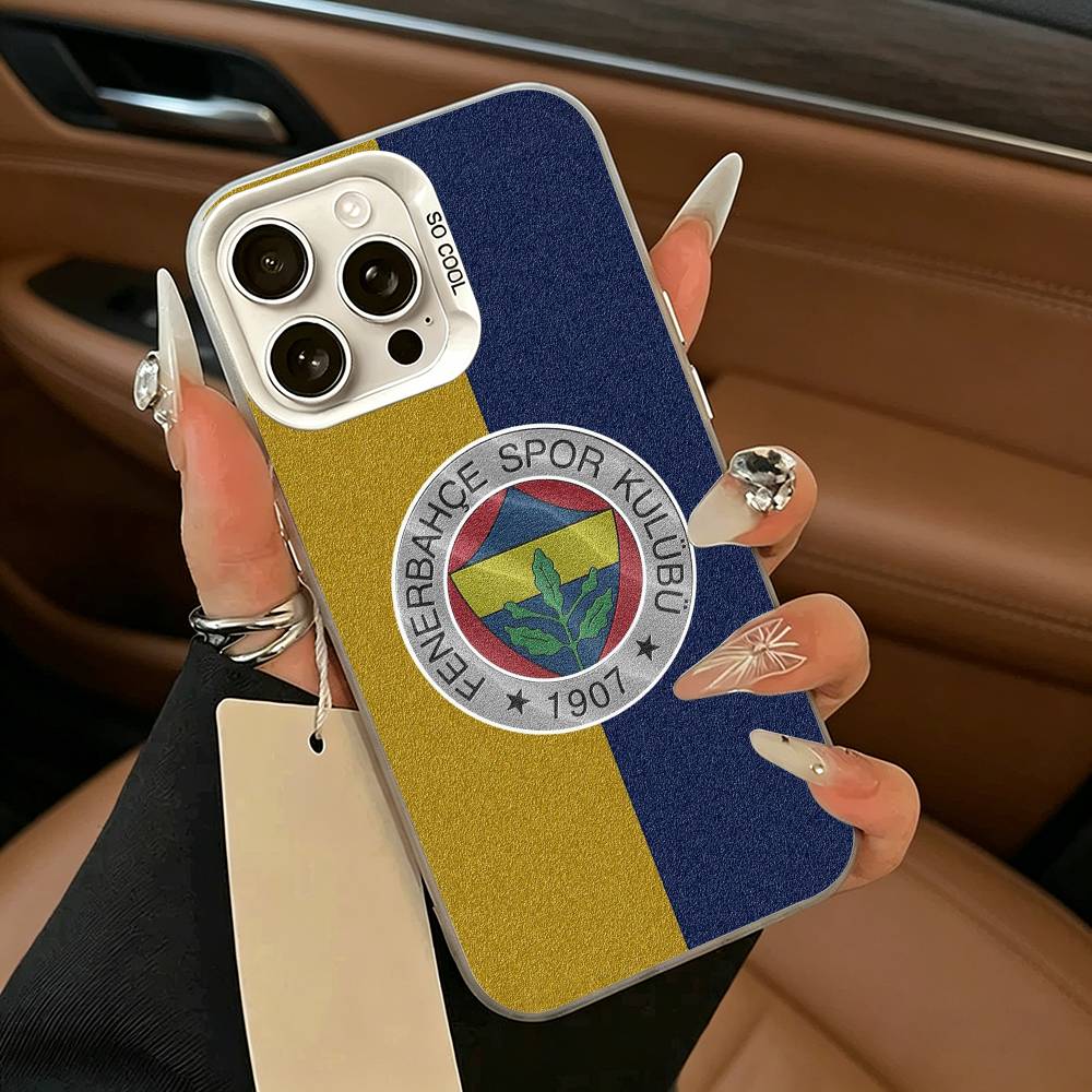 1907-Турция F-Fenerbahce Чехол для телефона для IPhone 17 Air 16 15 14 13 12 11 Pro Max Белый Серебристый Жесткий чехол