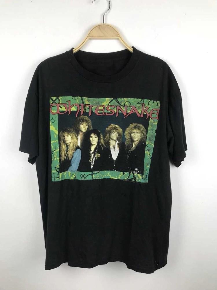 Винтажная хлопковая футболка группы WhiteSnake, унисекс, для концерта, размеры от S до 5XL, HH922, унисекс футболка
