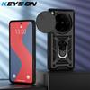 KEYSION Противоударный защитный чехол для OPPO Find X8 Pro 5G Slide Camera Защитное кольцо Подставка для телефона Задняя крышка для OPPO Find X8 Pro