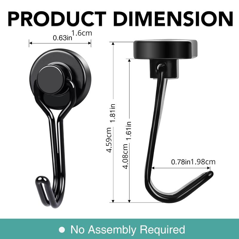 10 шт. магнитные крючки для подвешивания, максимальная сила тяги 8 кг, сильные магнитные крючки для кухни, кемпинга, дверей, шкафчиков