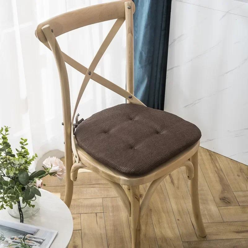 Chair Cushion with Straps Multi Color Dining Room Chair Cushions for Dining Chairs Sponge Seat Cushion Outdoor Garden Cushions