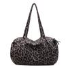 Сумка на плечо с леопардовым принтом, большая вместимость, сумка-тоут для поездок