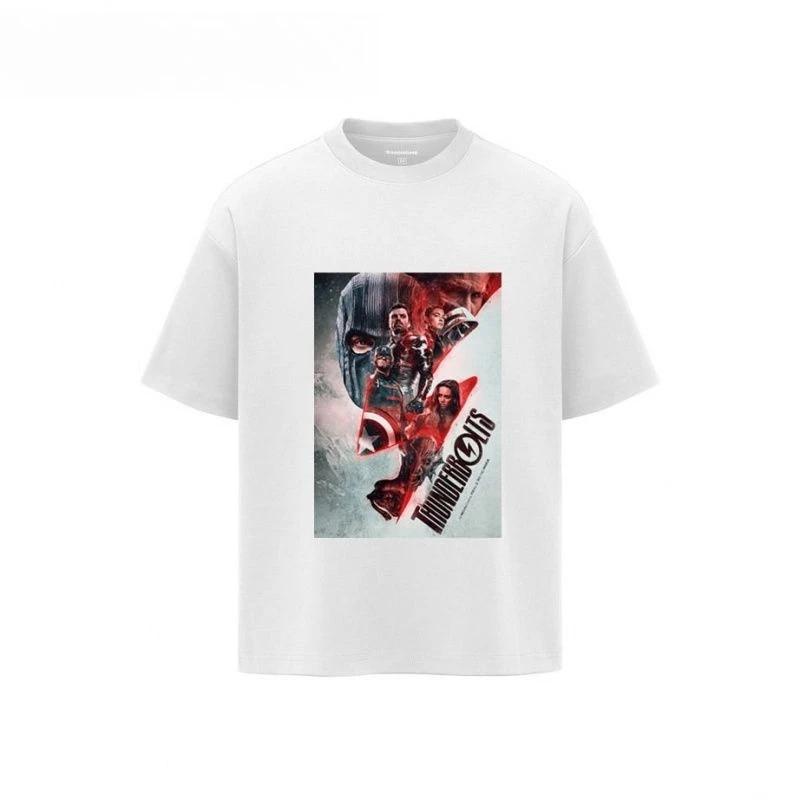 2026 Licensed US Avengers Printed T-Shirts Relaxed Plus Size Men's and Women's Short Sleeves