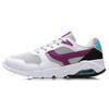 Li Ning Полуладонная амортизация воздушной подушкой Низкий верх Кроссовки для бега Женские кроссовки для бега Серо-бело-фиолетовые AGLM116-1