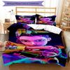 Cyberpunk Cityscape Design Bed Bedding Set 1 Duvet Cover + 2 Pillowcases Soft Breathable Household Bed Linens