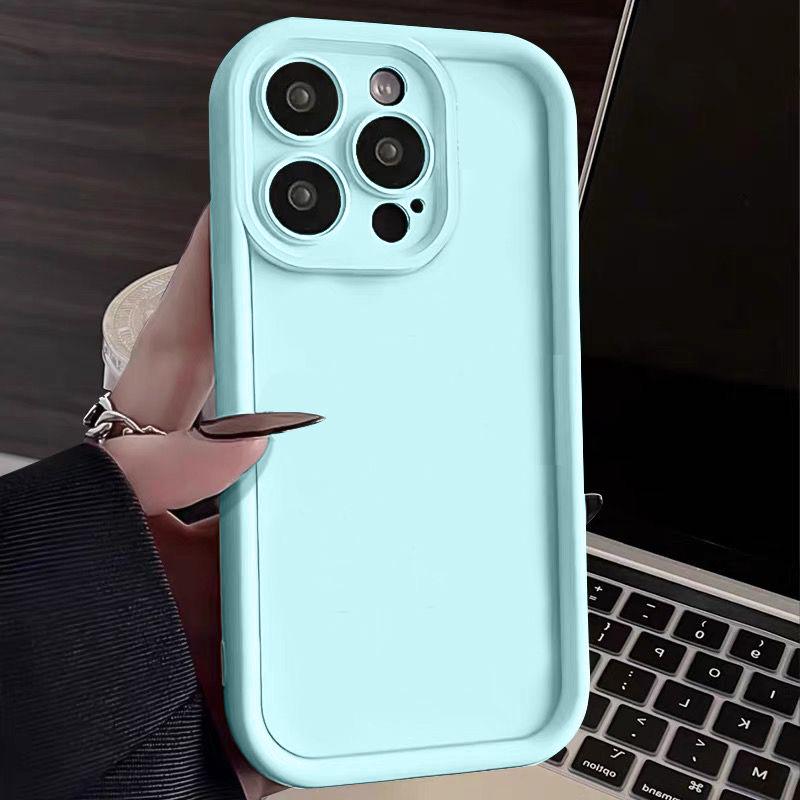 Мягкий ТПУ чехол конфетного цвета для iPhone 17 Air 16 14 15 Pro Plus 13 12 11 Pro Max 16e XR XS Противоударный силиконовый чехол для телефона Fundas