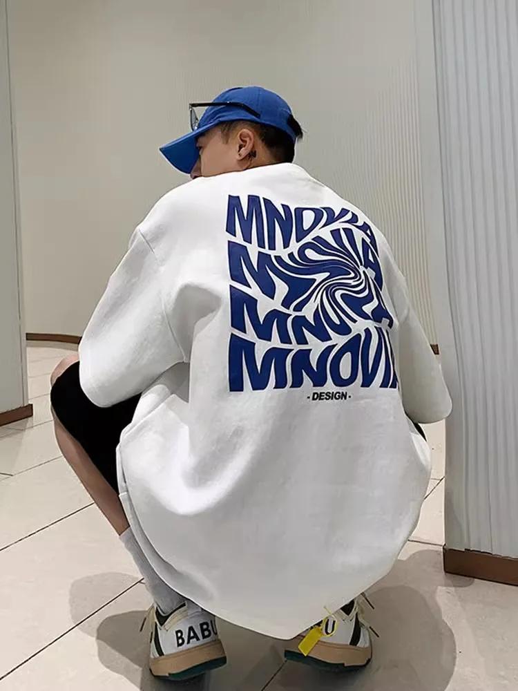 Мужские футболки с буквенным принтом, качественная хлопковая одежда, модная хип-хоп уличная одежда, летние новые мужские футболки с коротким рукавом, топы Harajuku