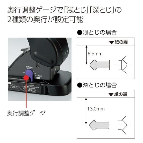KOKUYO Stapler, Needleless Stapler, Harinax, Tabletop Type, 12 Sheets, Black, SLN-MS112D