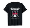 Vintage Aged To Perfection T-Shirt for 66th Birthday, Perfect for Wine Lovers, Sake Lovers, Fathers, Mothers, Men, and Women