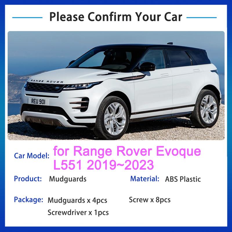 4 шт. Для Range Rover Evoque L551 Брызговики Задние Колеса Защитные Щитки Крыла Аксессуары для Стайлинга Автомобиля