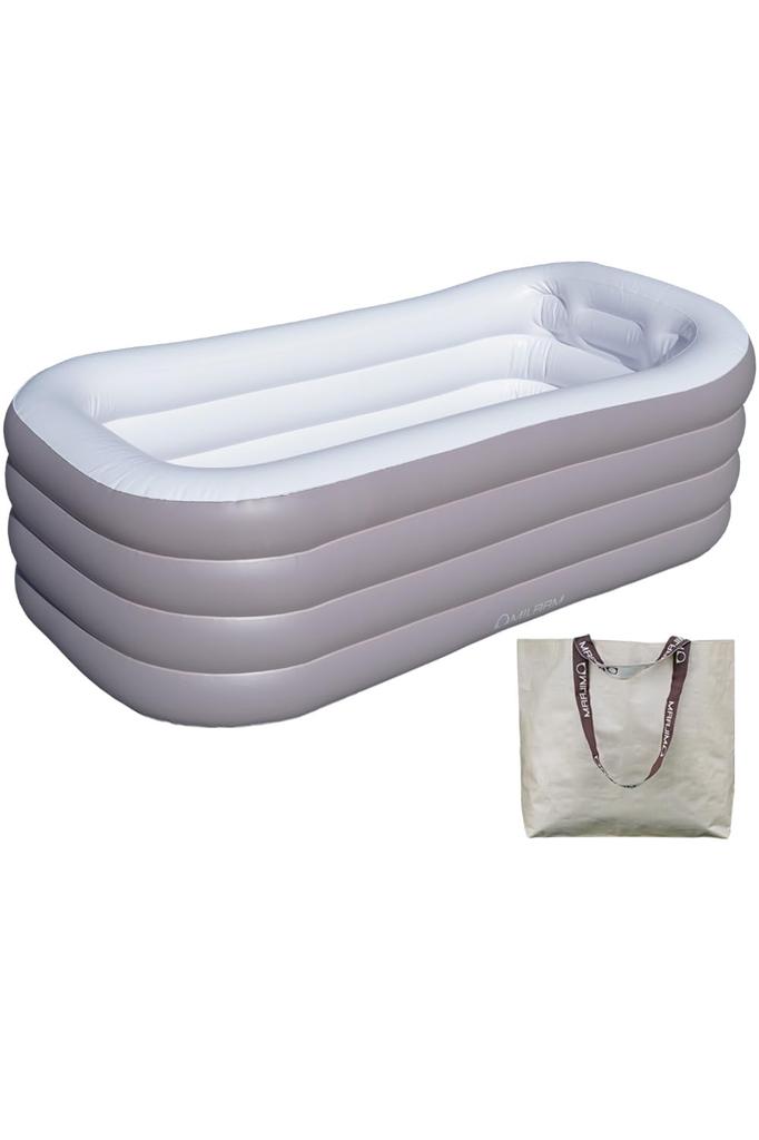 MILAAM Portable Bathtub for Cold Ice and Pool Includes Storage Bag Pump Not "AIR BATH" Sauna, Bath, Bath, Use. Spacious, Foldable, (Air Included).