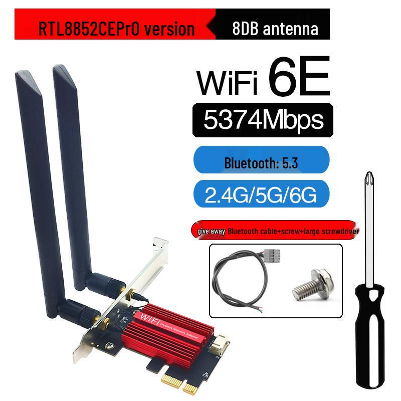 NFA765 Dual-Band AX6000 WiFi 6E & Bluetooth 5.2 Desktop PCIe Wireless Network Card
