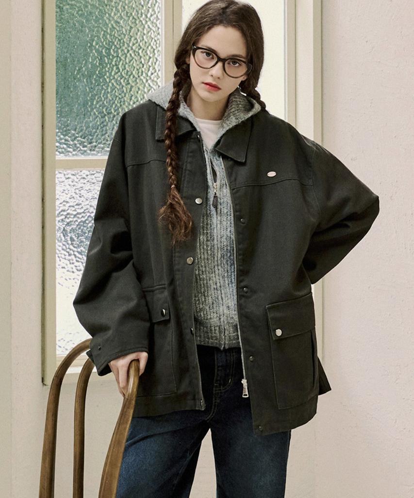 LUSIDA Noah Oversized Cotton Work Jacket_2 Colors