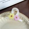 Trendy Floral Hair Claw Clip In Multiple Color Options For Chic Casual Looks