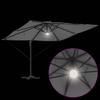 Roma Parasol with LED Light Strips Anthracite 286 x 284 x 270 cm