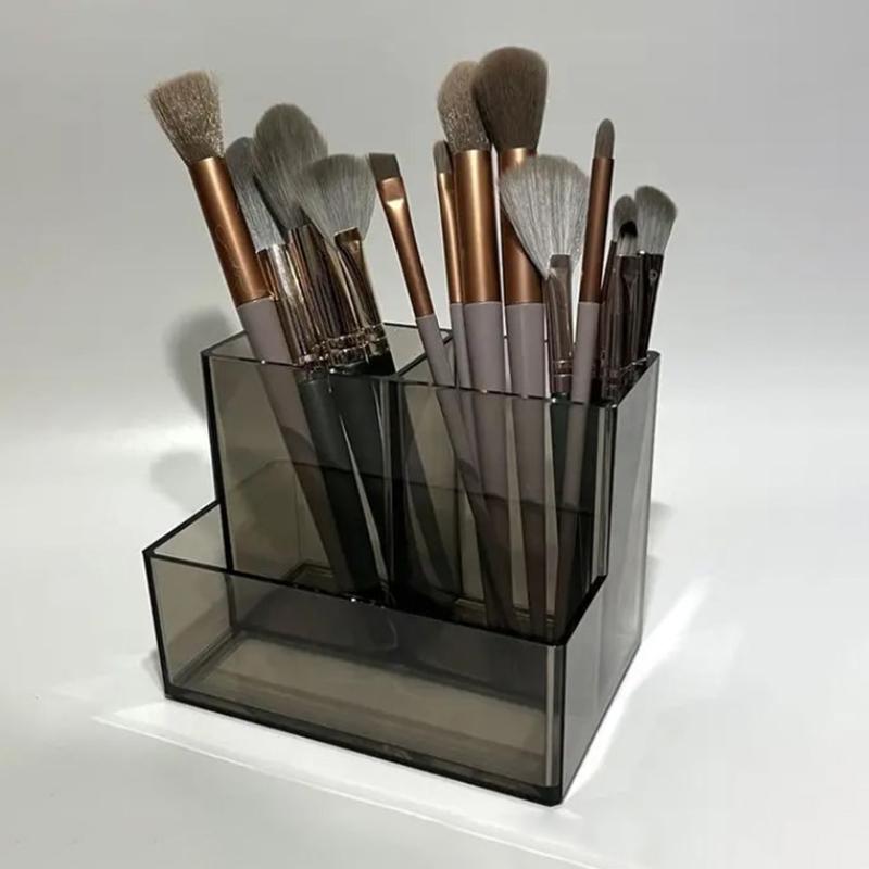 Прозрачный акриловый настольный ящик для хранения канцелярских принадлежностей большой емкости, ящик для хранения мусора, полка для хранения, органайзер