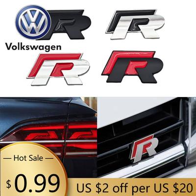 2026 Новый Для VOLKSWAGEN VW 3D Металлический Логотип Значок R Накладка На Переднюю Решетку Радиатора Наклейка На Заднюю Крышку Багажника Для Volkswagen VW Golf 4 5 6 7 Polo