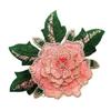 Water-Soluble 3D Multi-Color Multi-Layer Embroidery Patch - Heavy-Duty Rose DIY Lace Accessory