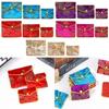 Brocade Wrapping Bag Portable Snap Case Zipper Jewelry Bag Embroidery Bag Storage Pouch