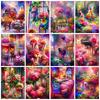 Полный квадрат/круглый 5d Diy Алмазная картина Фэнтези Дом Пейзаж Мозаика Вышивка Красочный цветочный пейзаж Домашний декор