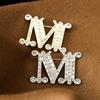 M-Letter Brooch Pin For Backpack Collar Lapel Pin Party Jewelry Gift