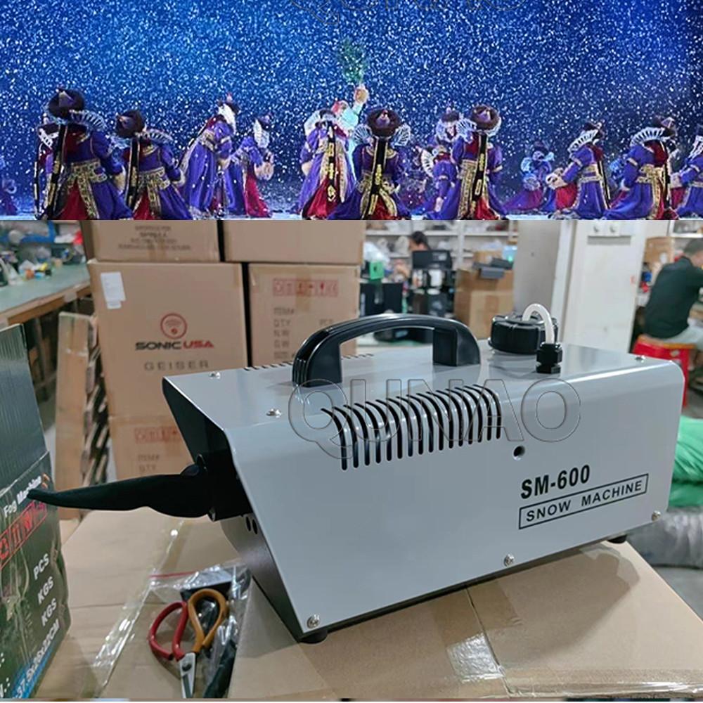 600W Remote Control Snow Machine Wedding Party Snowflake Making Machine Stage Effect Simulated Snowflake Sprayer