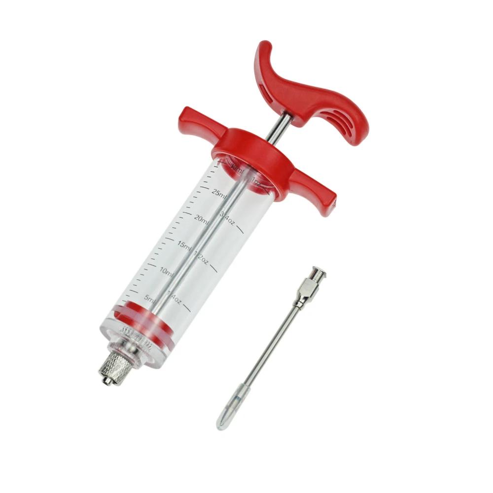 Barbecue Marinade Syringe Stainless Steel Marinade Syringe Turkey Sauce Injection Chicken Kitchen Utensils Kitchen Accessories