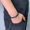 Fashion Men Jewelry Bracelets Black Bangle Simple Man WristBand Gift