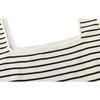 Plus Size Women's Square Neck Knit Sweater Women's Tops Spring and Summer Striped Bottoming Inner Camisole Tank Tops