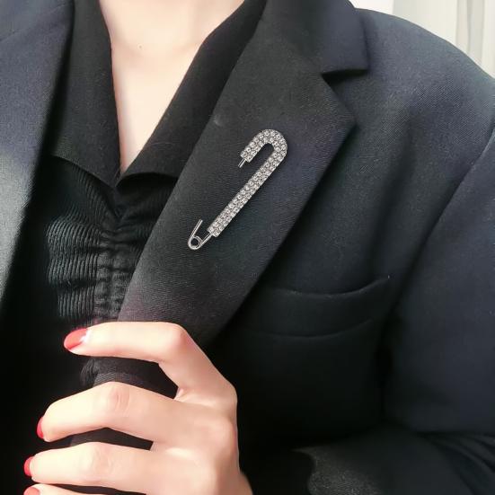 Женская брошь-булавка, зажим для свитера/шали, со стразами, безопасная булавка, зажим для платья/рубашки, брошь для кардиганов/шарфов