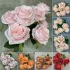 Imitation Rose Realistic No-withering Clear Vines Pretty Multi Layers Petals Simulation Bouquet Party Decor