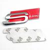 3D Big Metal Black Sline Logo S Line Emblem Car Badge For  Audi A1 A3 A4 A5 A6 Q2 Q5 Q7 Q3 S3 S4 S6 TT S Line Sticker Accrssorie