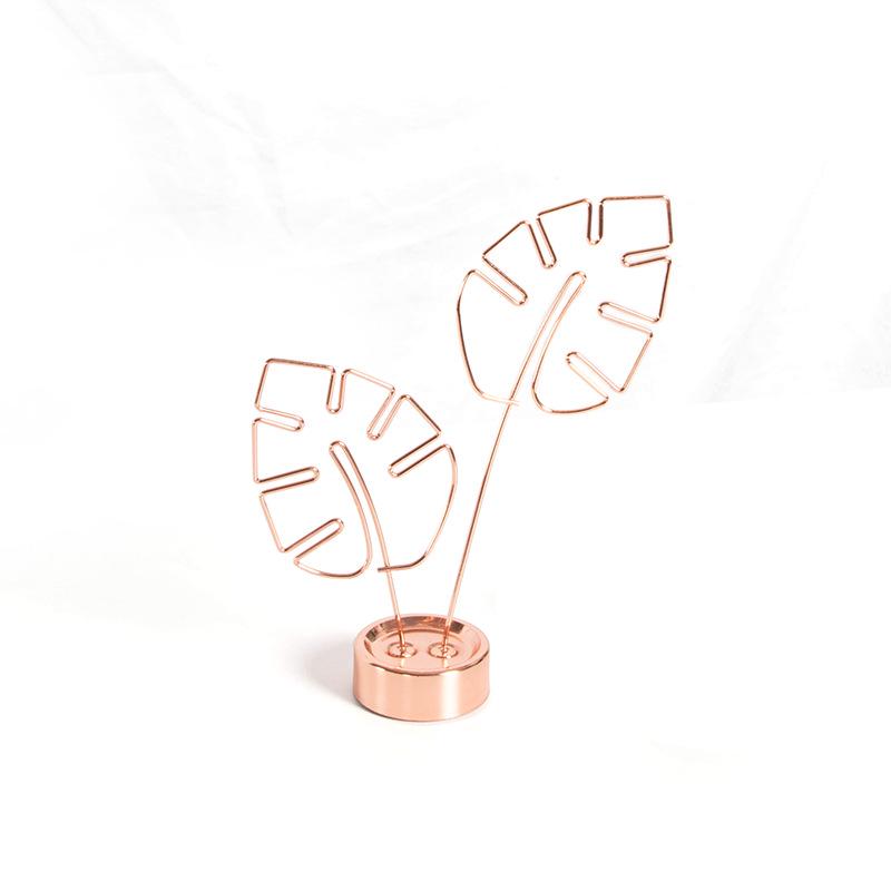 Держатель для фото и карточек в виде листа монстеры, настольное украшение