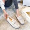 Модная шерстяная обувь Женская зимняя одежда Толстые подошвы для вождения с флисом Зимние сапоги Ботинки Bean Shoes Теплая хлопковая обувь Женская обувь больших размеров