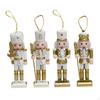 4Pcs Christmas Nutcracker Figurine Decoration Decorative Crafts Wooden