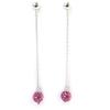 [L9746] - Pink 'Sissi' Silver Earrings (crystal)