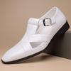 Summer New Men Gladiators White Black Belt Buckle Casual Shoes Breathable Beach Sandals Outdoor Slippers Plus Size 39-46