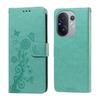 For vivo V60 5G Leather Case Butterfly Floral Imprint Wallet Stand Cover