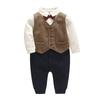 Fairy Baby Elf Baby Formal Layered Perfect for Baby and More Boy's Romper, Style, Weddings, Showers, (Coffee, 59)