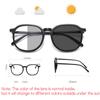 Square Photochromic Glasses Men Women Luxury Design Oversized Myopia Short -Sighted Eyeglasses Outdoor Color Changing Eyewear