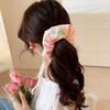 1pc High-end Korean Strawberry Grape and Flower Embroidery Craft Satin Texture Large Elastic Hair Band for Ladies