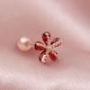 14K Red Piercing Flower Cubic Rose Gold Needle