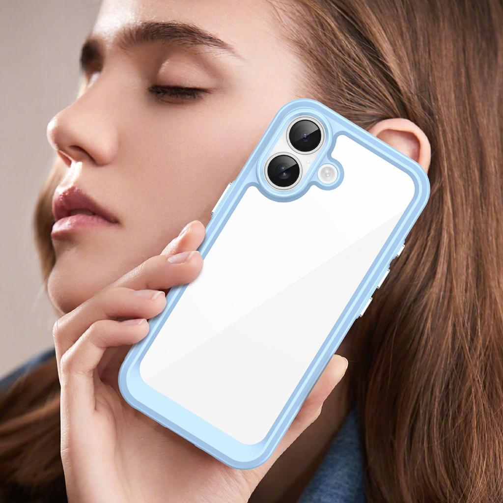 For iPhone 17 Case TPU + Acrylic Protective Clear Phone Cover