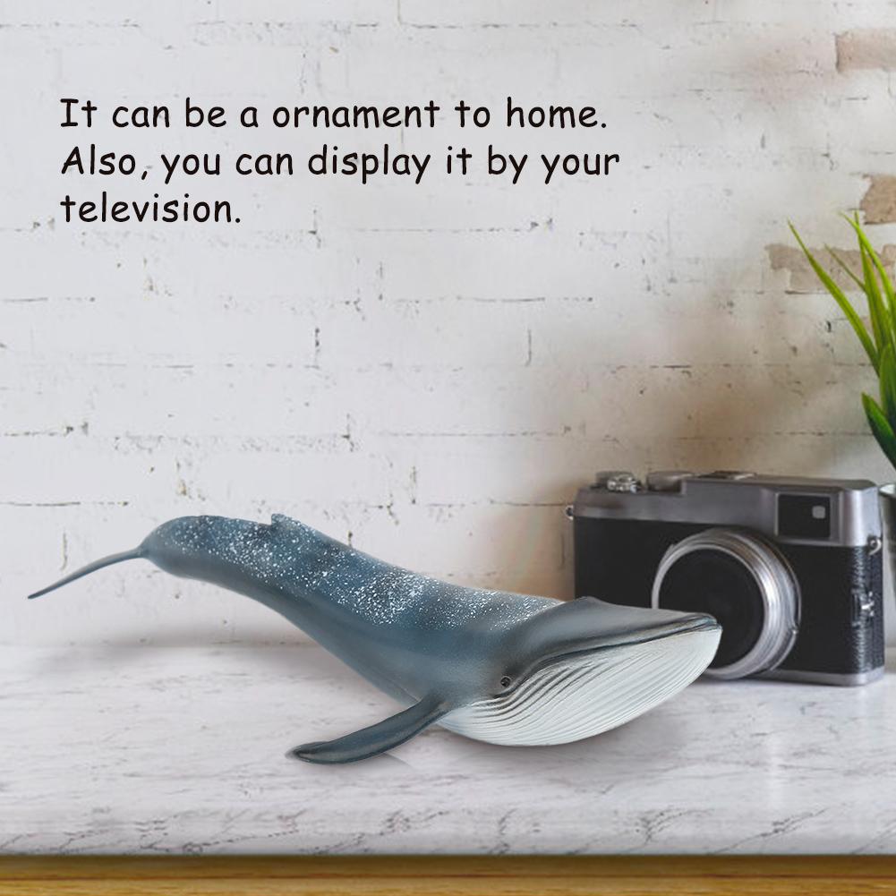 Имитация кита Миниатюрная игрушка для животных Коллекция Фигурка Домашний декор Орнамент (Синий кит)