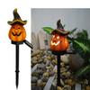 Halloween Pumpkin Candle Pathway Solar Lights Crow Yard Stake Lamp for Garden Yard Lawn Pathway Home Party Decoration Waterproof