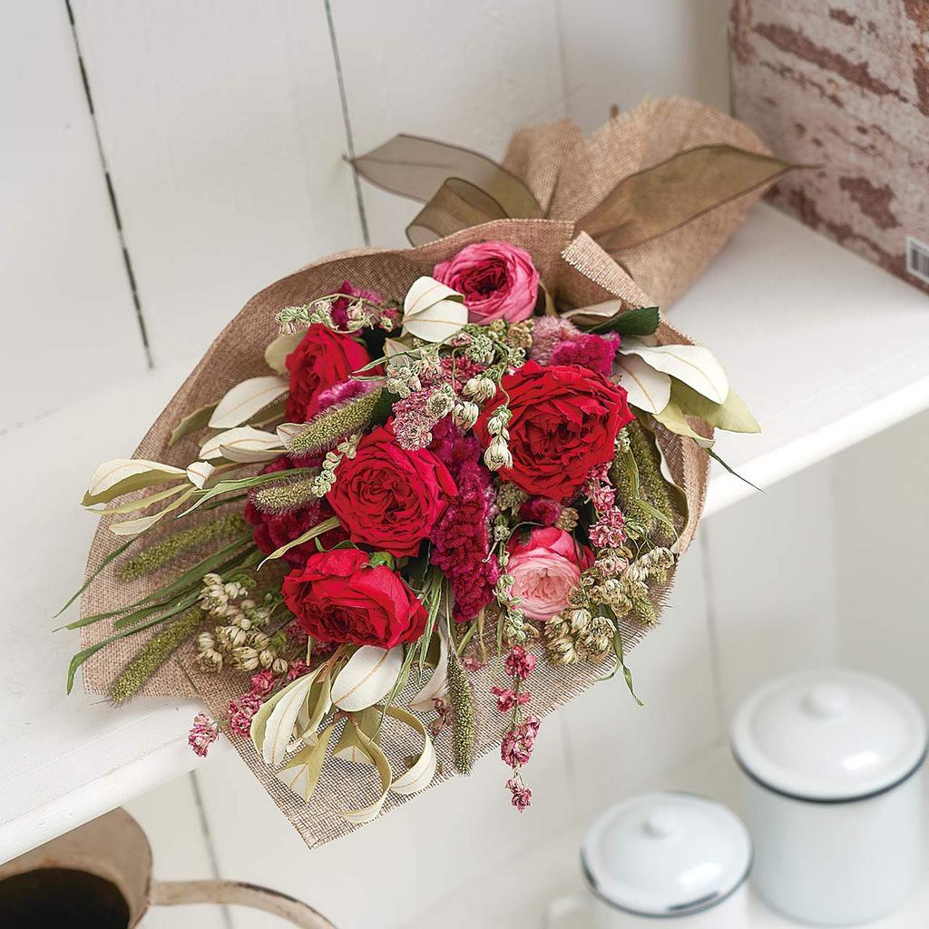 Daichi Farm Сделано в Японии Консервированный цветок Цинния Маленький диаметр цветка Примерно 12 цветков Красный 3,5-5 см