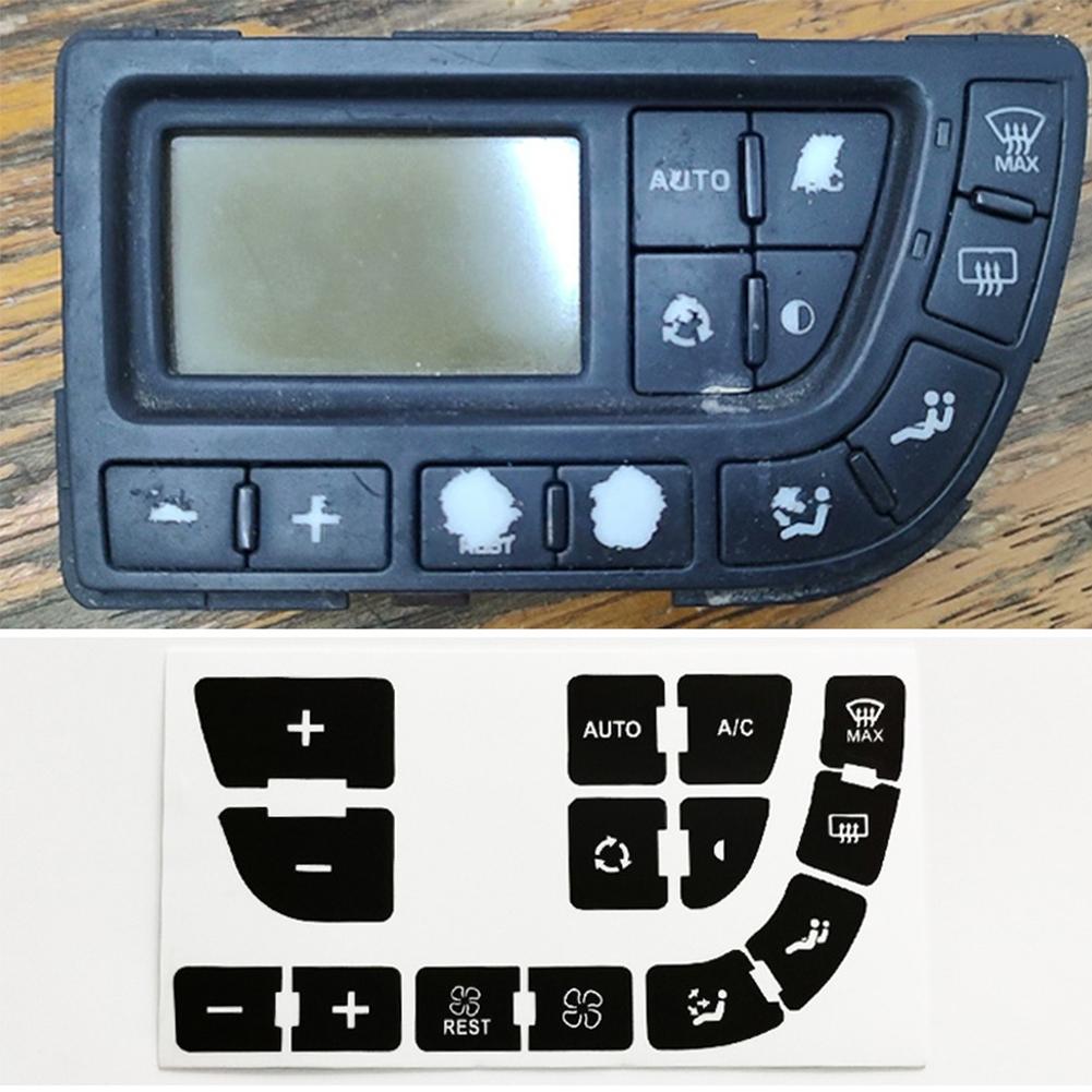 Автомобильный виниловый центральный пульт управления кнопка ремонта наклейка кондиционер климат-контроль панель отделка для Citroen C4 Grand Picasso Y6V9