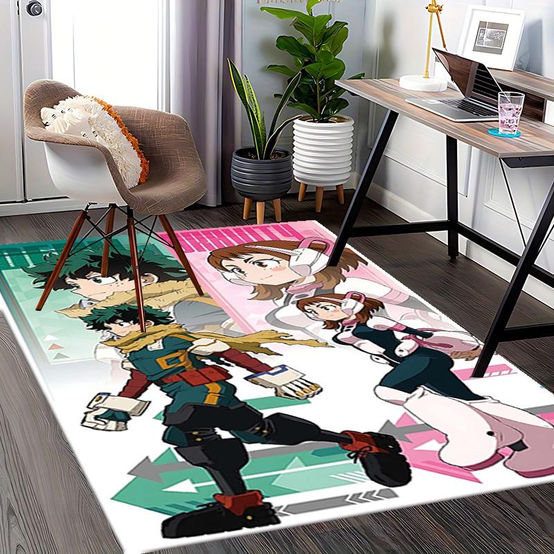 1 шт. Коврик для стула My Hero Academia Gravity - Аниме Мультяшный Дизайн, Коврик для Офисного Стола, Нескользящий Ковер для Домашнего Декора, Гостиной, Спальни, Игровой Комнаты, День Рожд